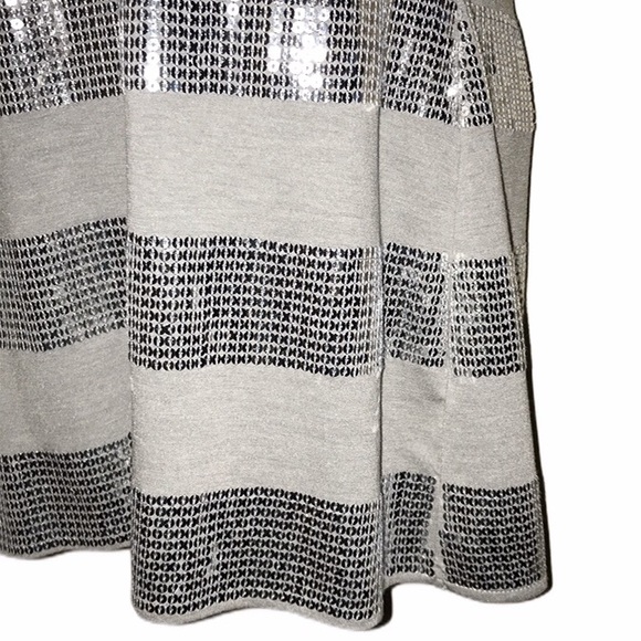 WHBM Dressy Gray/Silver Sequin Cowl Neck Tank Top~ - Picture 4 of 7